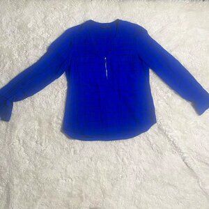 Women's Small Blouse (Blue and Black)